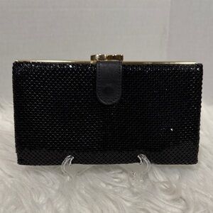 WHITING & Davis Black Mesh Clutch